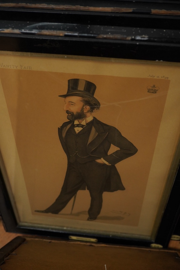 Vanity Fair Twelve caricatures, To include nine by SPY (Leslie Matthew Ward), Lithographic prints, largest 36 x 23cm, Provenance: From the House of Commons Press Gallery, The vendor worked at the House of Commons where t